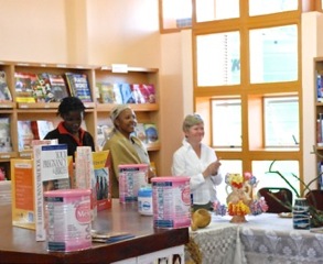 Rothschild at one of the libraries in Botwsana