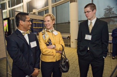 Dr. Casida, Dr. Larson and Jonathan Bickmann at Dean's Research Day