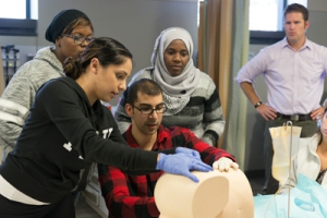 Students in Nursing Skills Lab