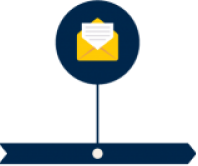 Navy Blue Open Envelope Icon