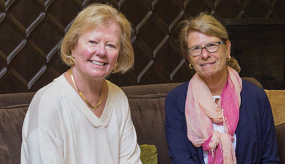 Photo of Jane Barnsteiner (Ph.D. ’84) and Joanne Disch (Ph.D. ’85) together