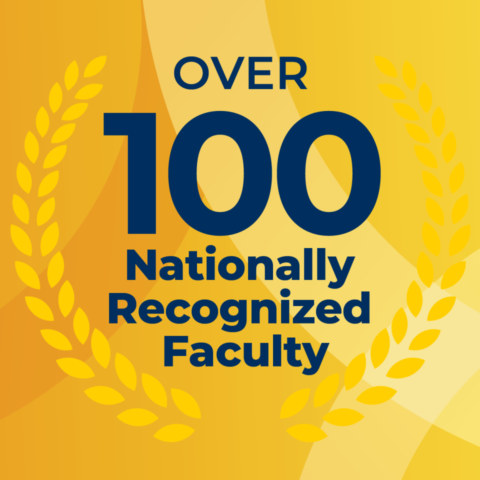 Over 100 nationally Recognized Faculty