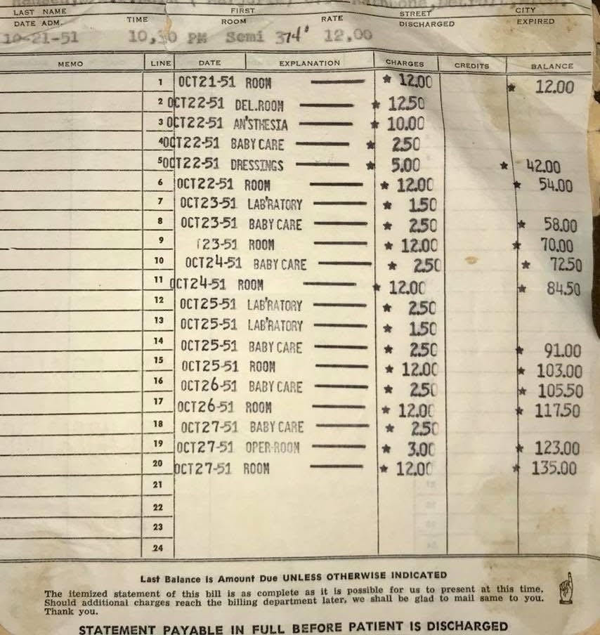 hospital bill
