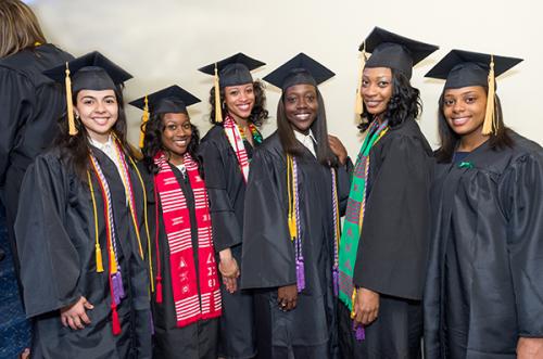 Fladger (2nd from right) graduating with her BSN