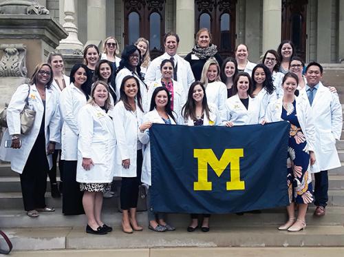 UMSN students at state capitol in Lansing