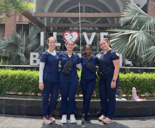 Nursing students studying abroad