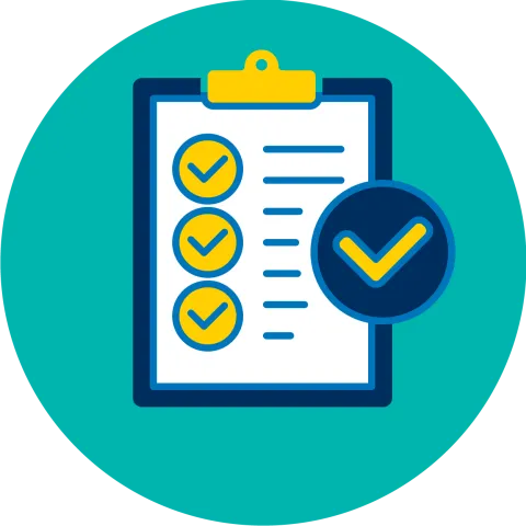 Clipboard with checklist